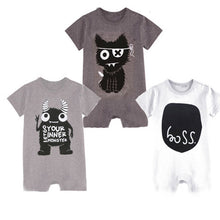 Load image into Gallery viewer, Newborn Baby Boy Rompers Little Monsters Baby Boy Clothes One Piece Baby Girls Jumpsuits 2018 Summer Baby Boy Clothing